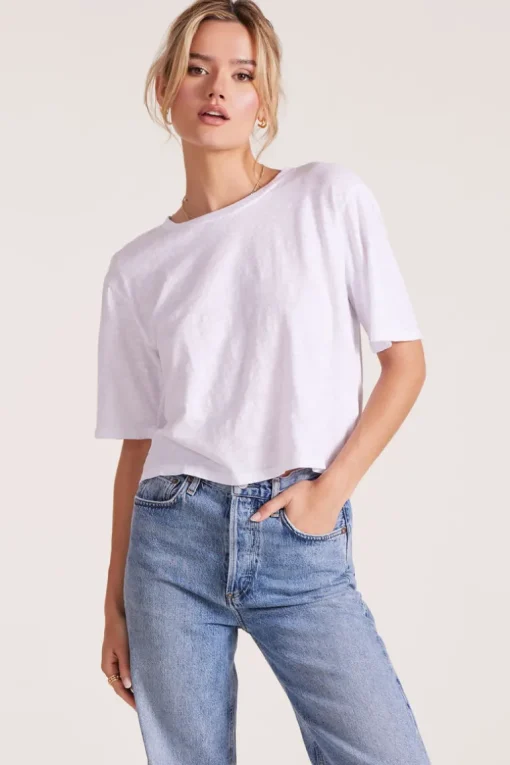 CENTER BACK SEAM CROP TOP - Bobi Womens